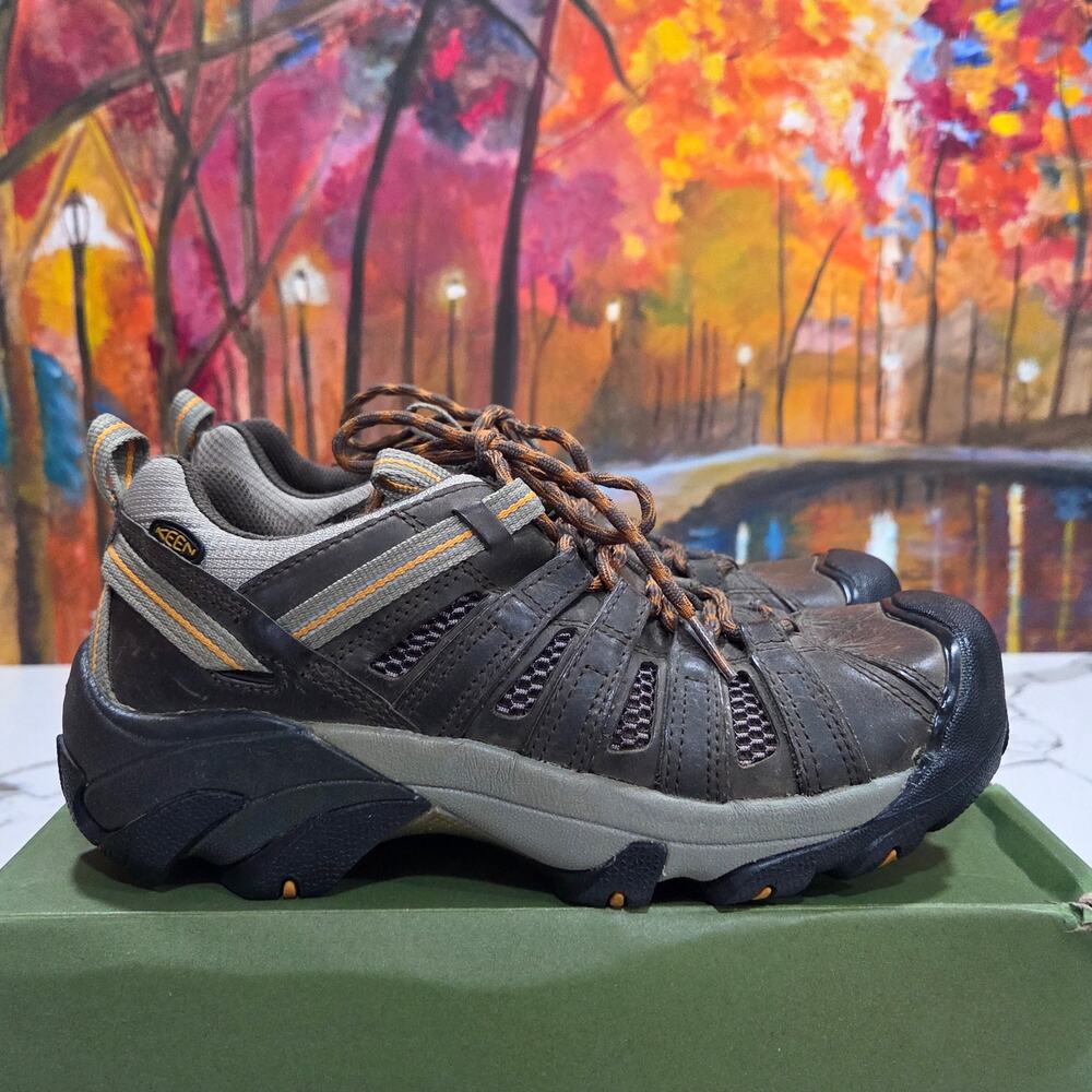 Keen Voyageur Hiking Boots Low Black Olive Gold Size 8.5 Men's 1002570 - Picture 3 of 10